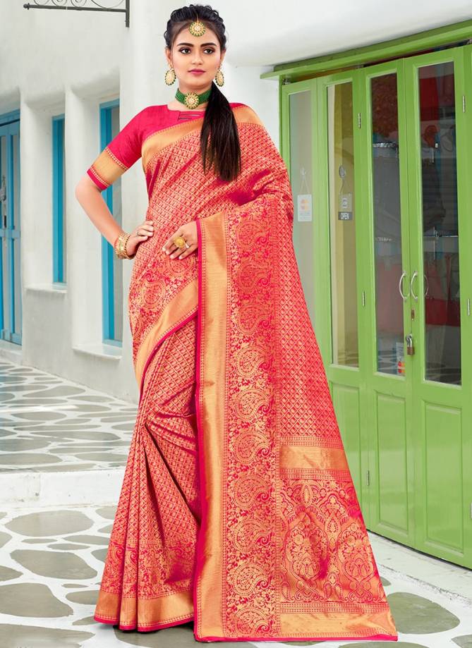 Santraj 1019 New Fancy Ethnic Wear Banarasi Silk Designer Saree Collection